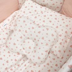 Постільний комплект 8 ел Twins Dolce Limited 4060-DL-401, Сердечка корал