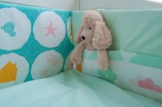 Дитяча постільна білизна Twins Eco Line New E-021 6 ел Animals mint