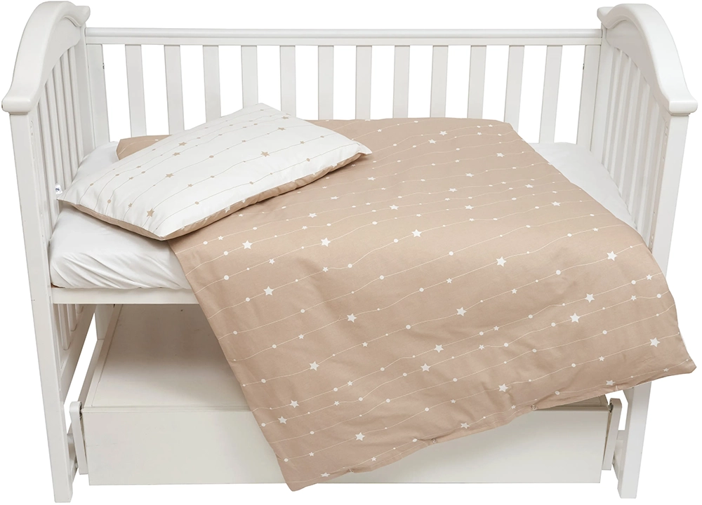 Змінна постіль 3 ел Twins Eco Stars 3090-TK-02, білий/беж