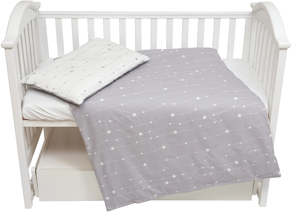 Змінна постіль 3 ел Twins Eco Stars Stars 3090-TK-10, біло/сірий