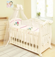 Постільний комплект 7 ел Twins Evo Сови 4073-A-020, pink