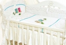 Постельный комплект 7 эл. Twins Evo Совы 4073-A-021, blue