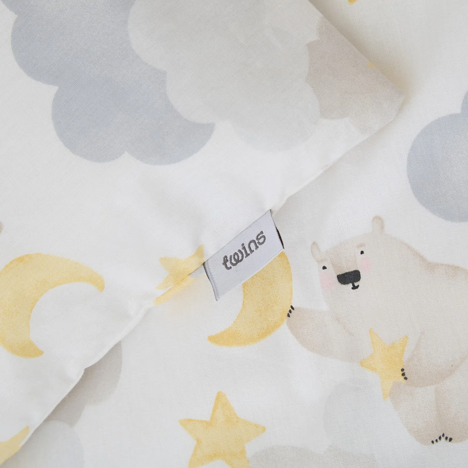 Змінна постіль 4 ел Twins Fluffy Puffy 3054-FP-005, сірий/жовтий
