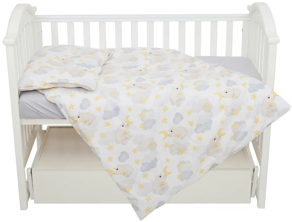 Змінна постіль 4 ел Twins Fluffy Puffy 3054-FP-005, сірий/жовтий
