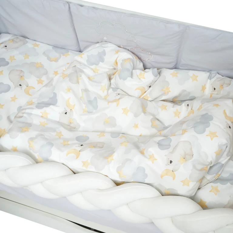 Постільний комплект 7 ел Twins Fluffy Puffy 4076-TFP-10B, bear grey