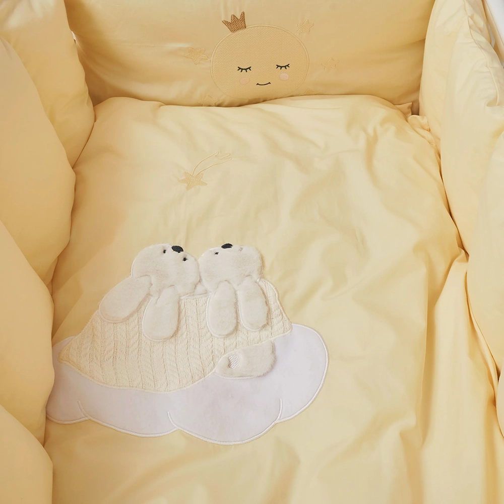 Постільний комплект 6 ел Babycentre & Twins Moonlight 4011-BTMO-05, vanilla