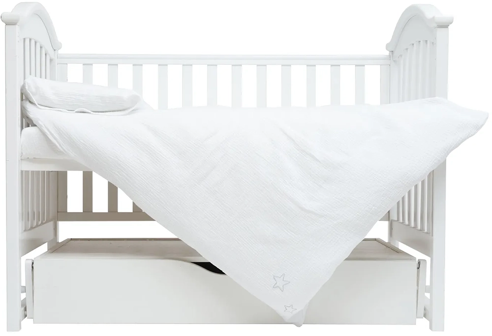 Сменная постель 3 эл Twins Muslin 3031-TM-01, white
