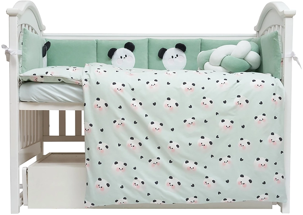 Постельный комплект 7 эл. Twins Panda 4075-TP-14, mint