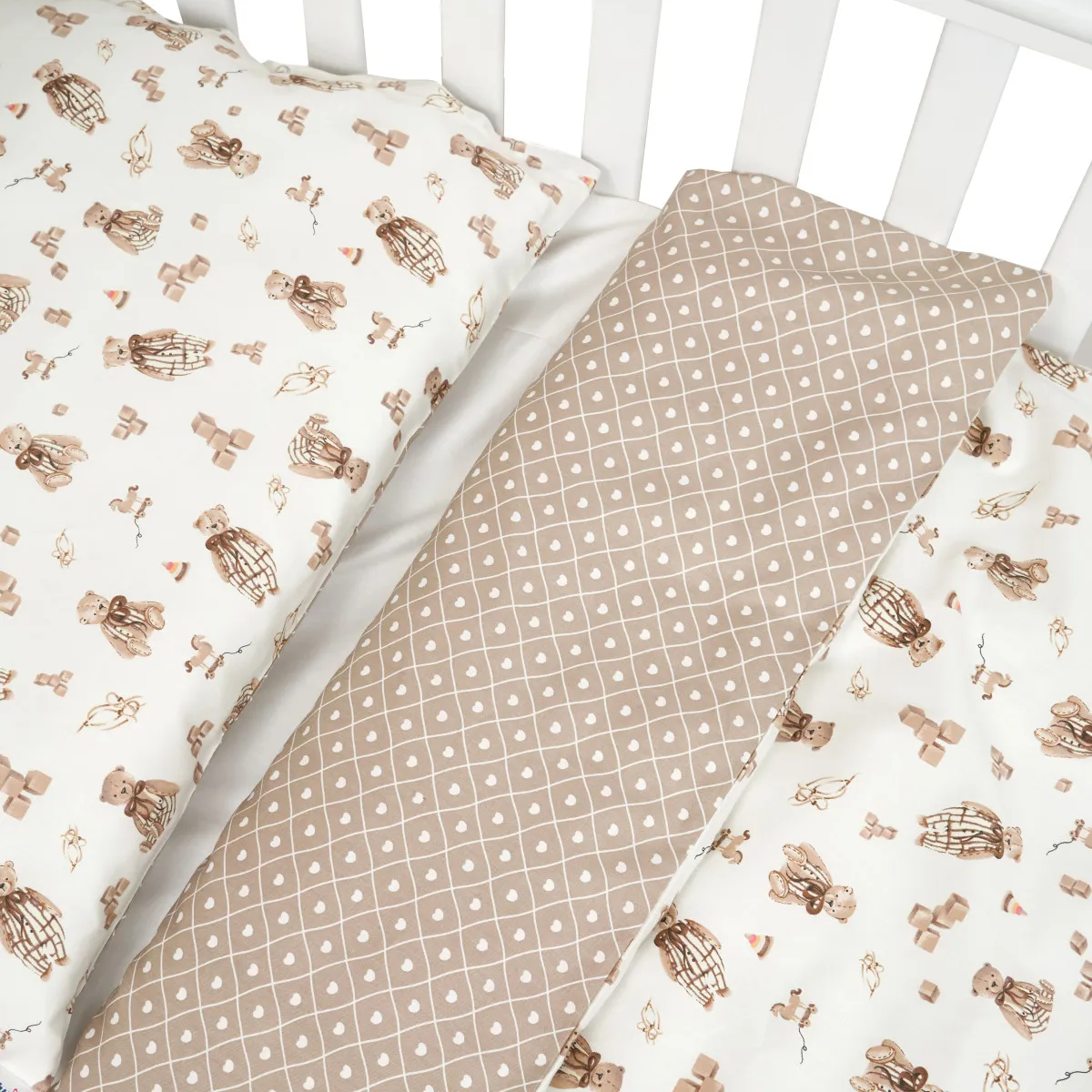 Змінна постіль 3 ел Twins Satin Limited 3026-TSL-02LB, Love bears