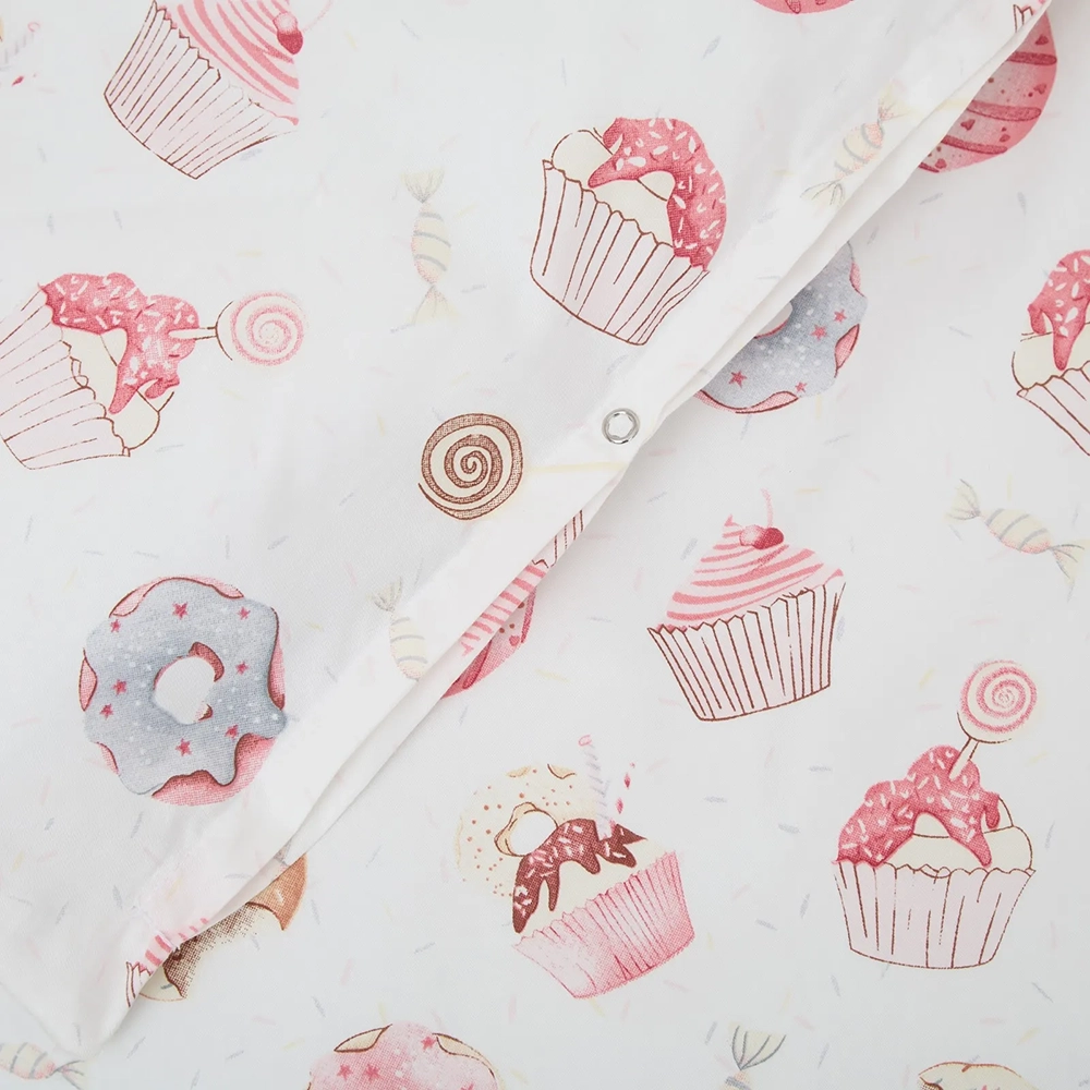 Змінна постіль 4 ел Twins Satin Limited 3026-TSL-33, Donat & Cake, рожевий