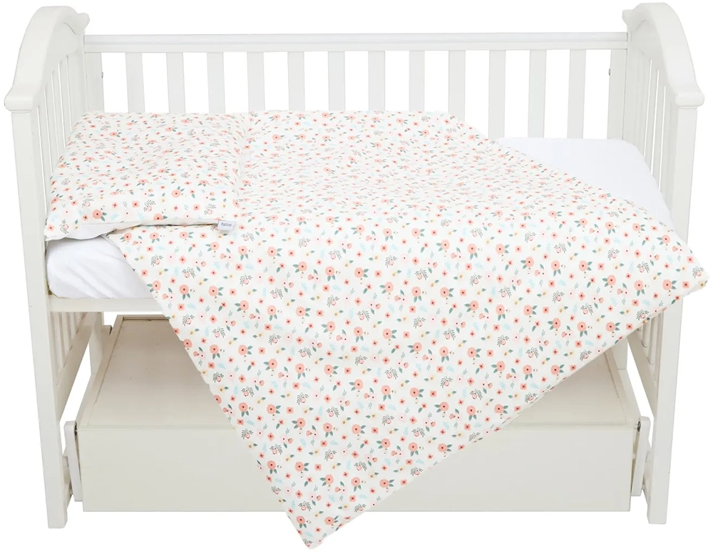 Змінна постіль 4 ел Twins Satin Limited 3026-TSL-35, Flowers, рожевий/екрю