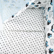 Постельный комплект 8 эл Twins Standard New 4050-CN-10230, Микки маус, белый/голубой
