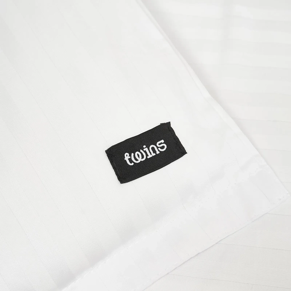 Змінна постіль 3 ел Twins Striped Satin 3055-TSS-01, White, білий