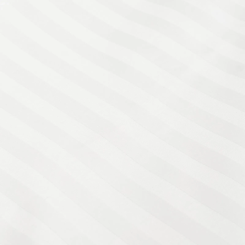 Змінна постіль 3 ел Twins Striped Satin 3055-TSS-01, White, білий