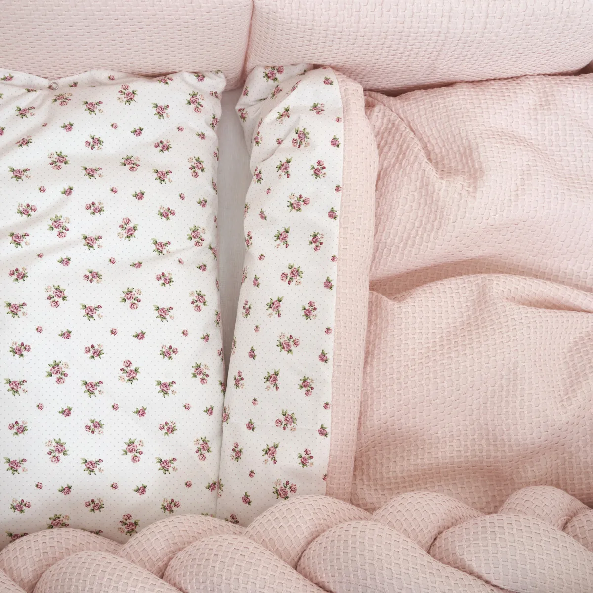 Постільний комплект 6 ел Twins Waffle Limit 4076-TWL-24, Baby pink