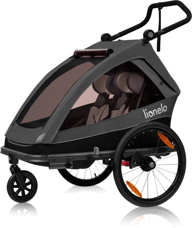 Велосипедний причіп Lionelo Cama з функцією коляски Grey Graphite
