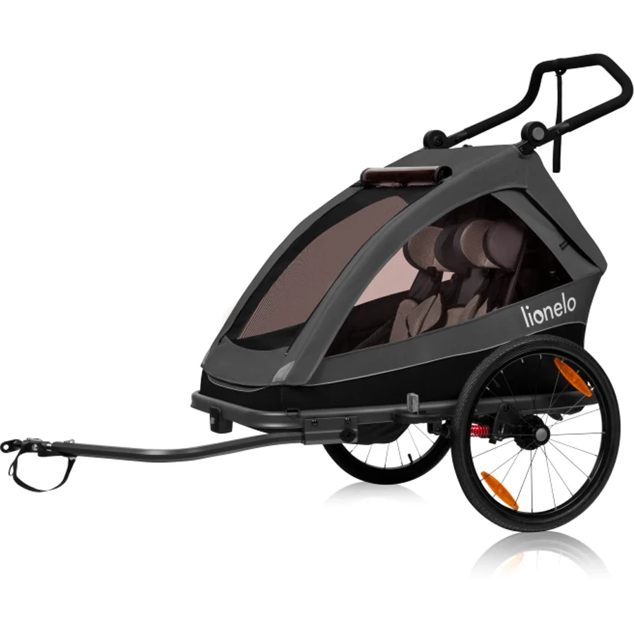 Велосипедный прицеп Lionelo Cama с функцией коляски Grey Graphite