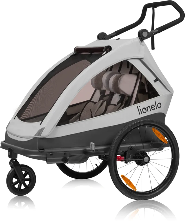 Велосипедний причіп Lionelo Cama з функцією коляски Grey Stone