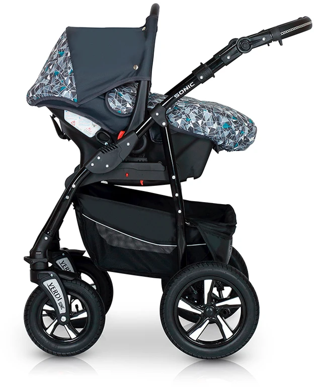 Дитяча коляска 3 в 1 Verdi Sonic 9023-VS-01, 01, червоний