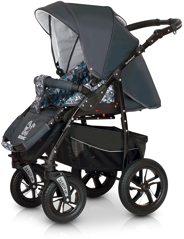 Дитяча коляска 3 в 1 Verdi Sonic 9023-VS-01, 01, червоний