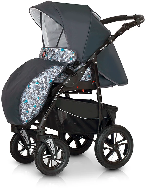 Дитяча коляска 3 в 1 Verdi Sonic 9023-VS-01, 01, червоний