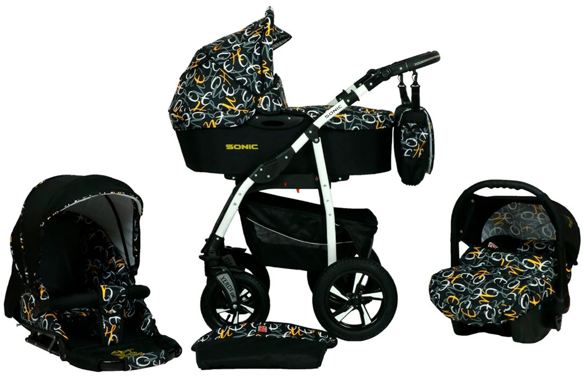 Дитяча коляска 3 в 1 Verdi Sonic 9023-VS-34, 34, black