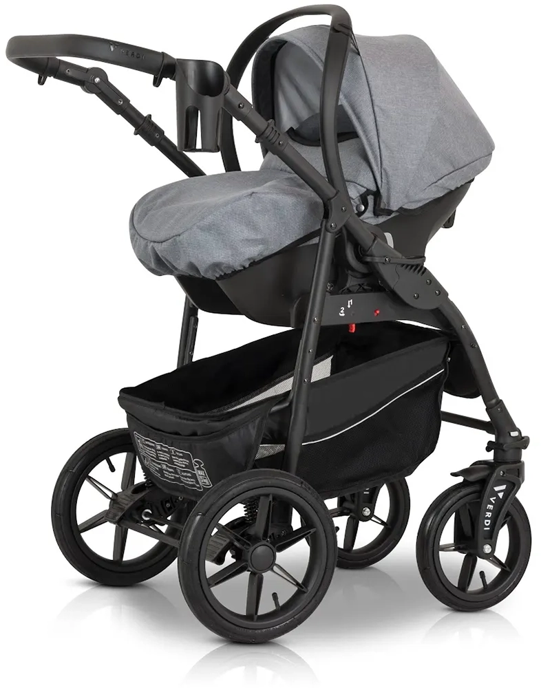 Коляска 3 в 1 Verdi Sonic Comfort 9023-VC-01, gray fabric