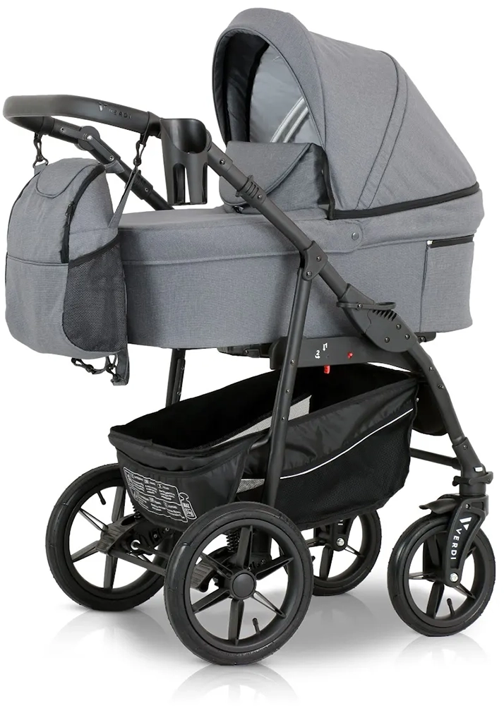 Коляска 3 в 1 Verdi Sonic Comfort 9023-VC-01, gray fabric