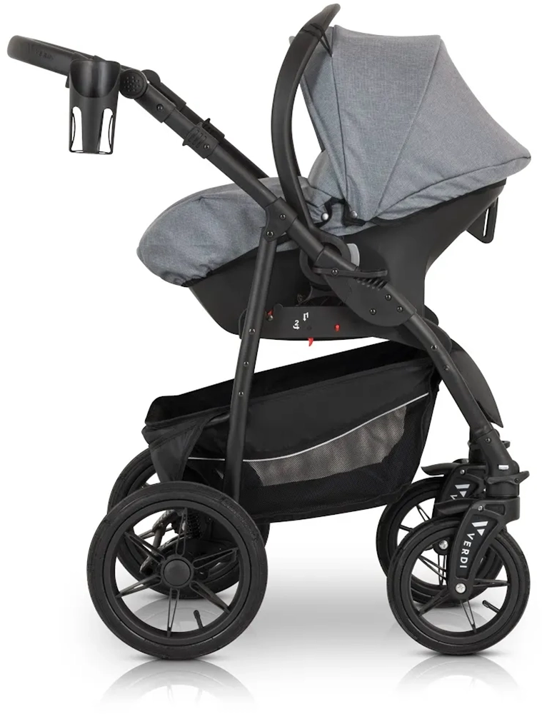 Коляска 3 в 1 Verdi Sonic Comfort 9023-VC-01, gray fabric