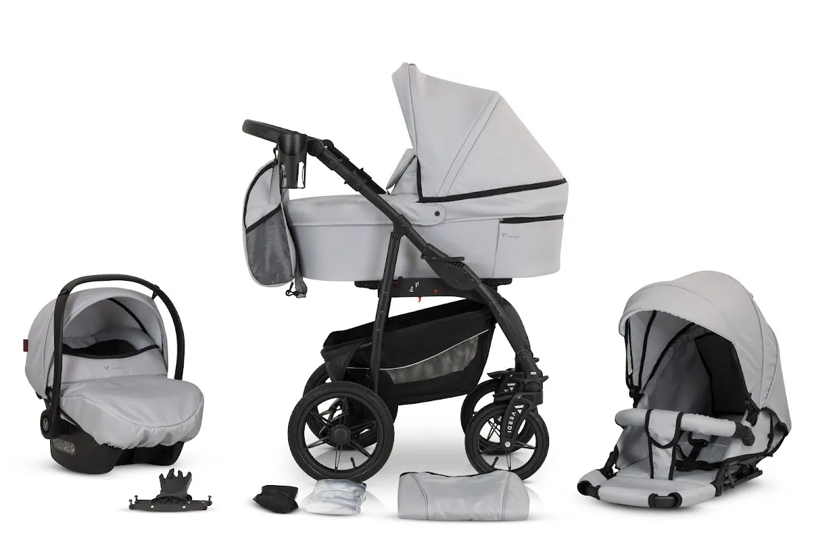 Коляска 3 в 1 Verdi Sonic Comfort 9023-VC-02, light gray skin