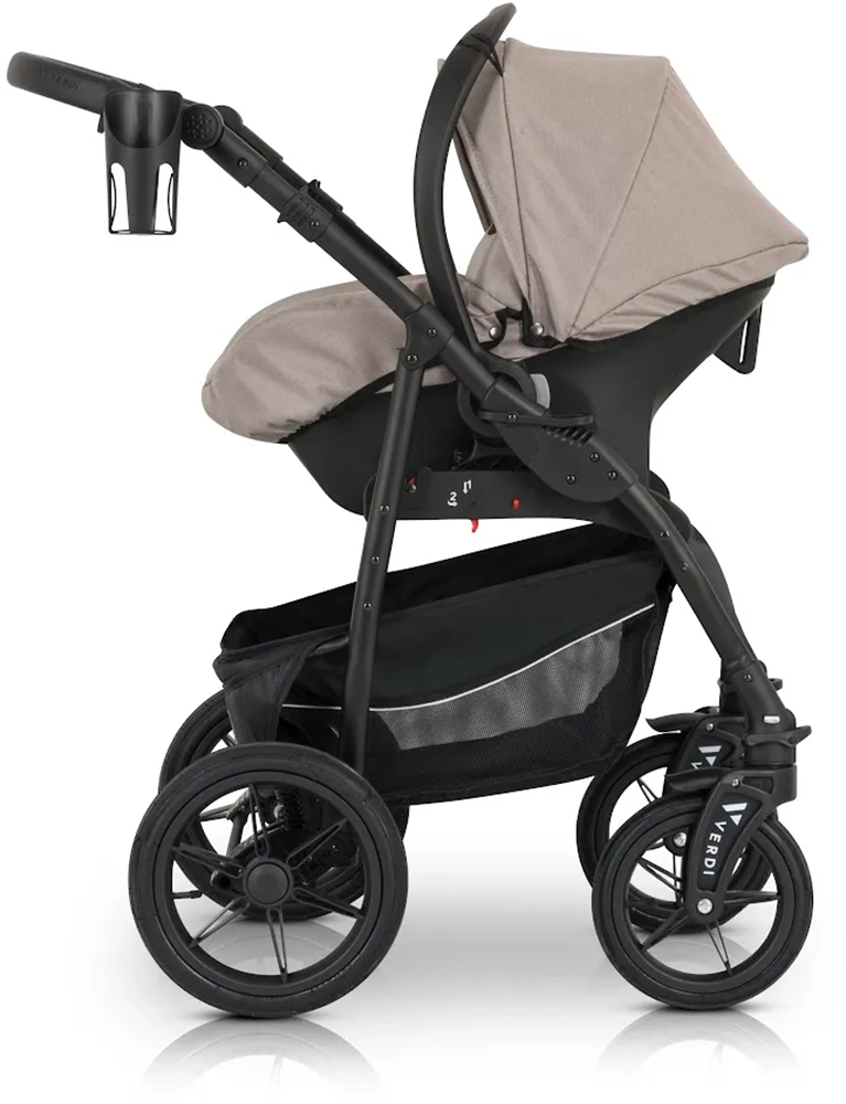 Коляска 3 в 1 Verdi Sonic Comfort 9023-VC-03, latte fabric