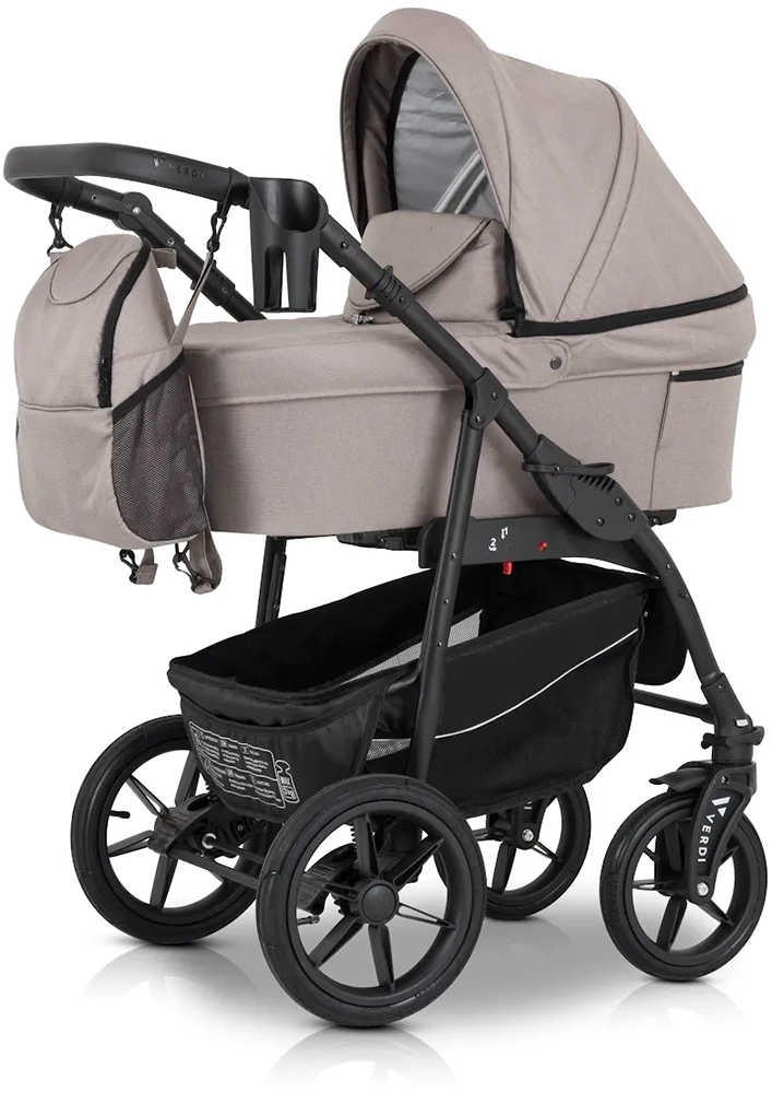 Коляска 3 в 1 Verdi Sonic Comfort 9023-VC-03, latte fabric