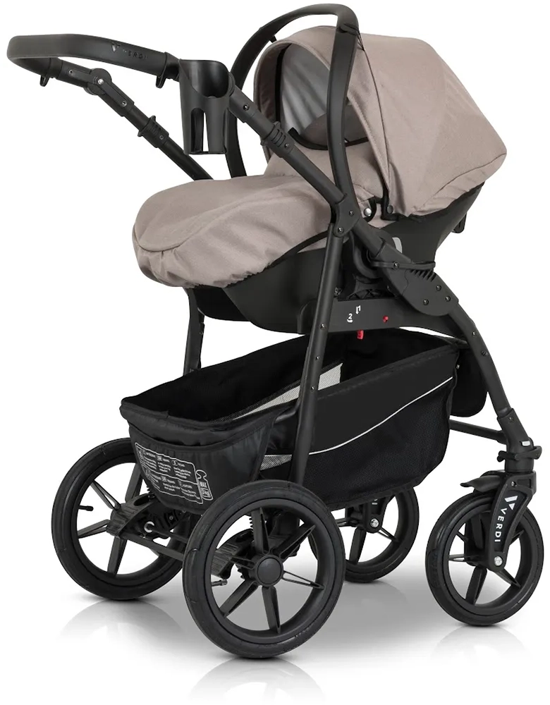 Коляска 3 в 1 Verdi Sonic Comfort 9023-VC-03, latte fabric