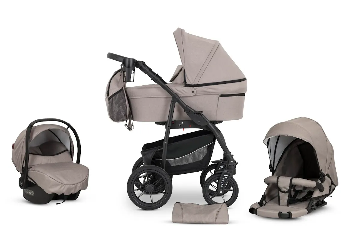 Коляска 3 в 1 Verdi Sonic Comfort 9023-VC-03, latte fabric