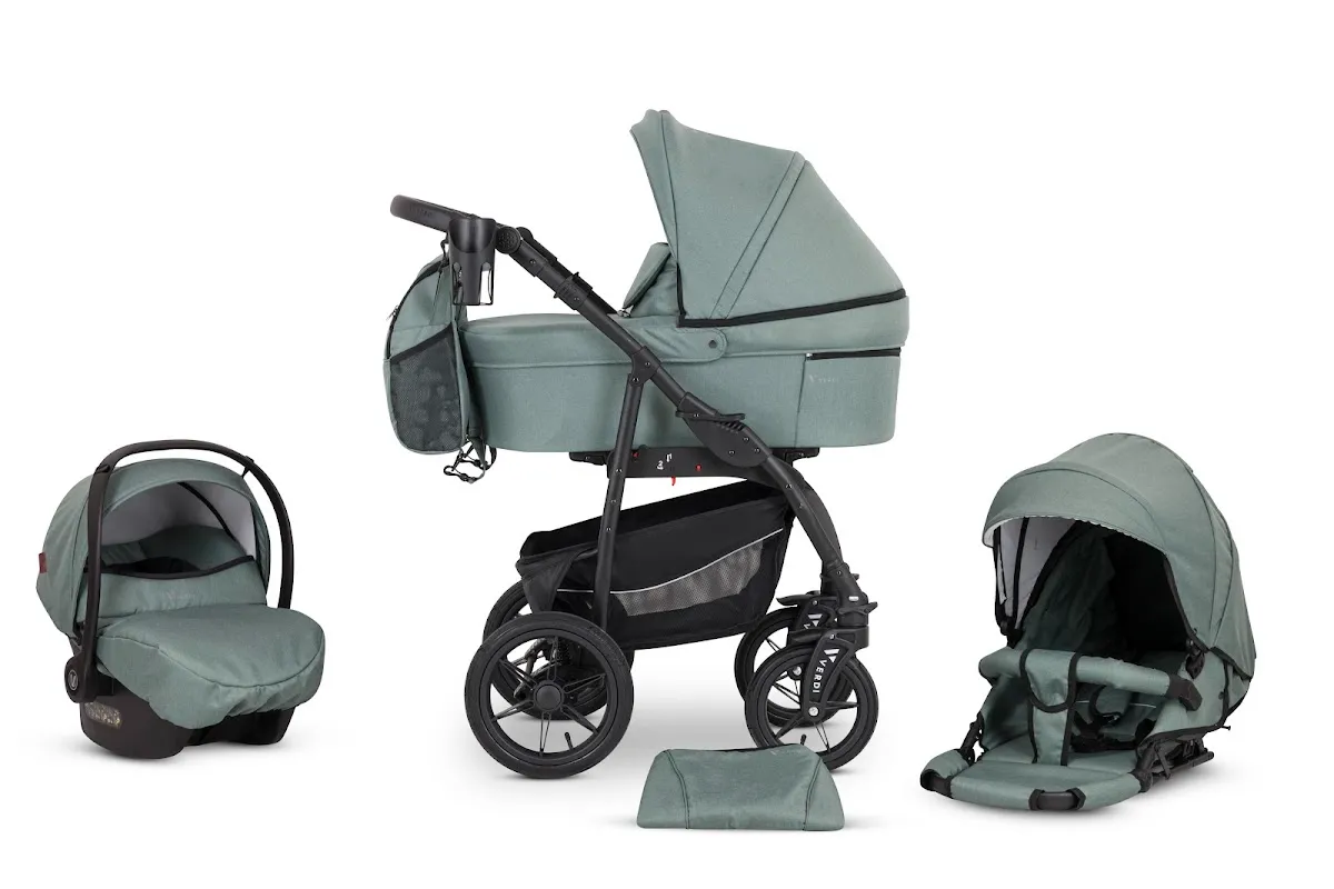 Коляска 3 в 1 Verdi Sonic Comfort 9023-VC-04, mint fabric