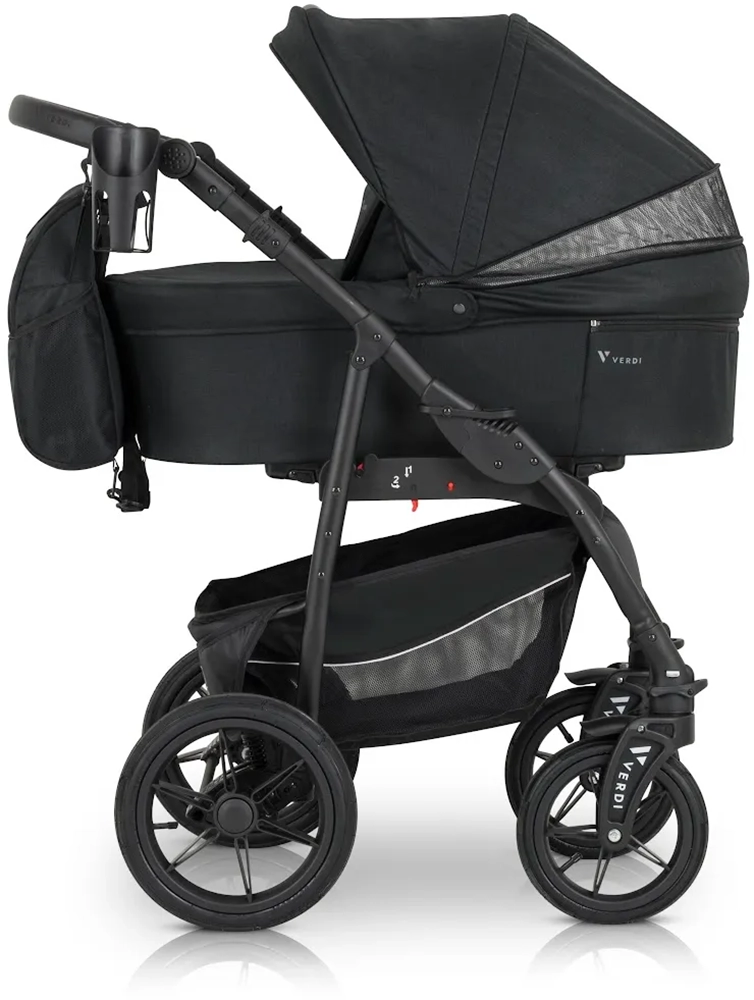 Коляска 3 в 1 Verdi Sonic Comfort 9023-VC-05, black fabric
