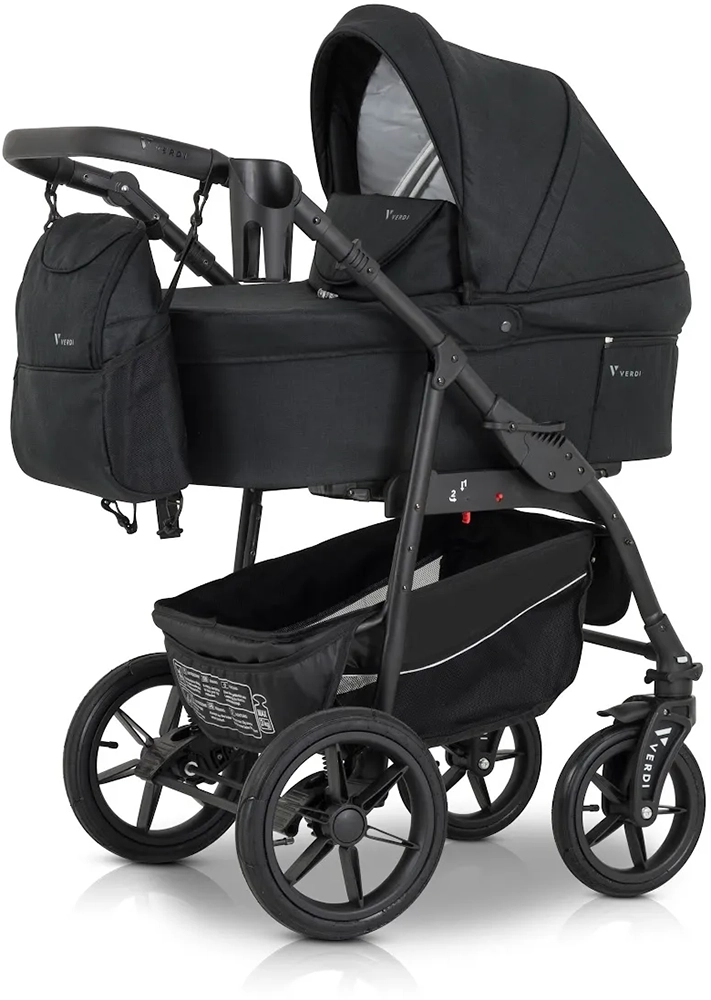 Коляска 3 в 1 Verdi Sonic Comfort 9023-VC-05, black fabric