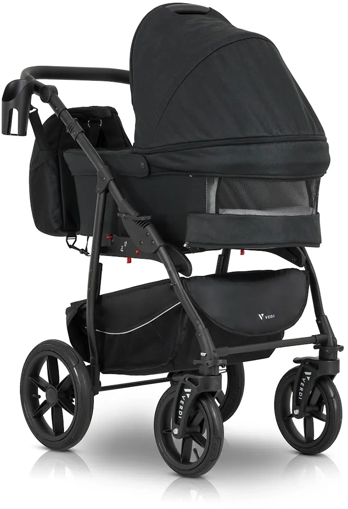 Коляска 3 в 1 Verdi Sonic Comfort 9023-VC-05, black fabric
