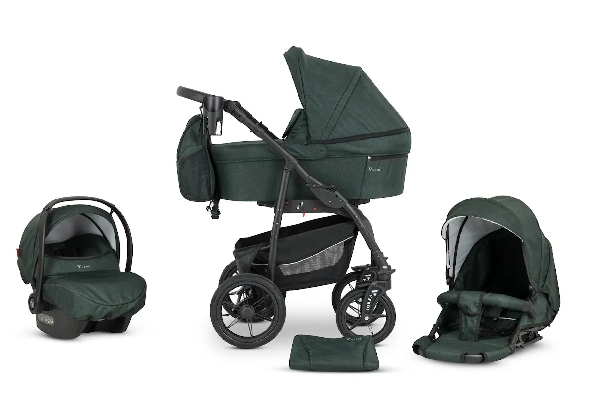 Коляска 3 в 1 Verdi Sonic Comfort 9023-VC-06, forest night fabric