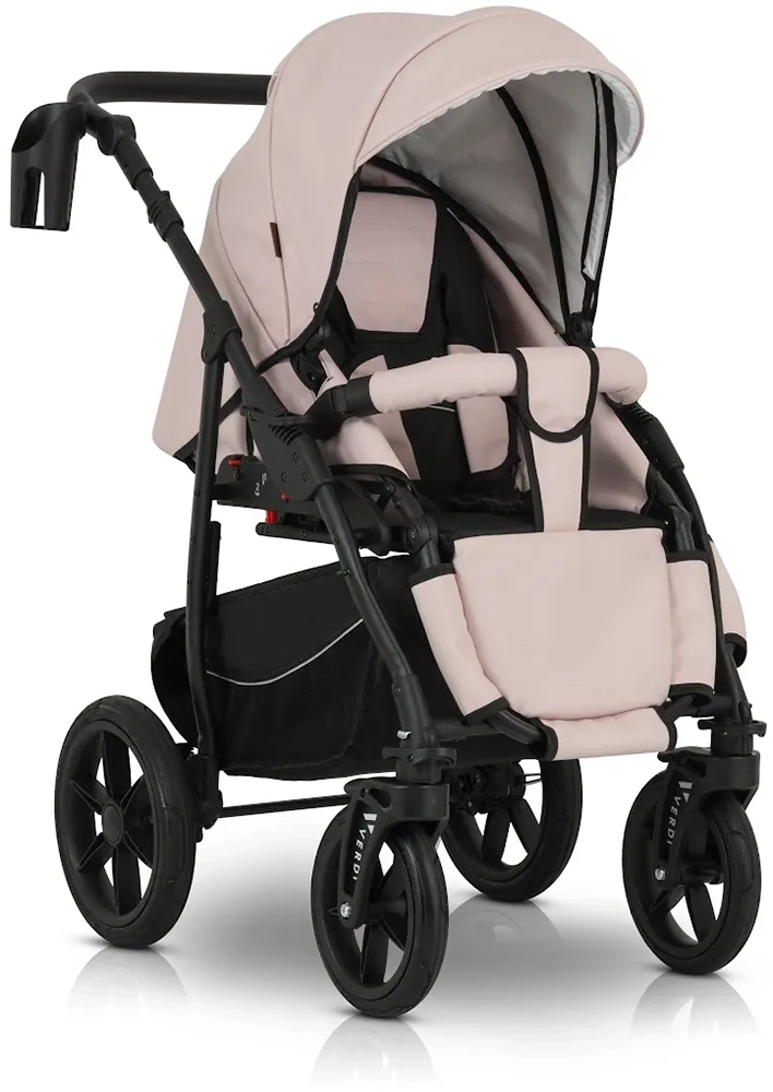 Коляска 3 в 1 Verdi Sonic Comfort 9023-VC-08, powder pink/black skin