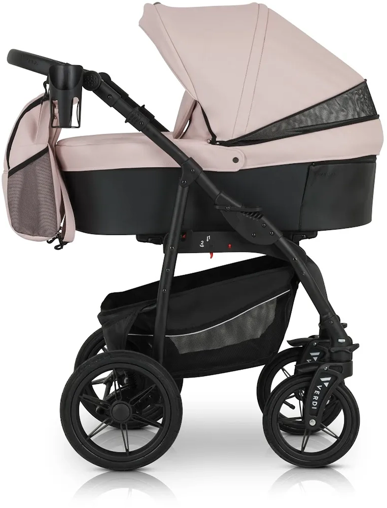 Коляска 3 в 1 Verdi Sonic Comfort 9023-VC-08, powder pink/black skin