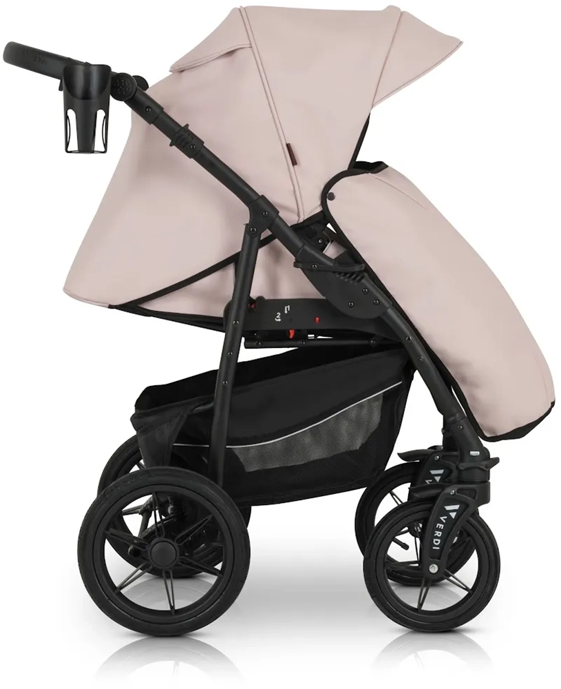 Коляска 3 в 1 Verdi Sonic Comfort 9023-VC-08, powder pink/black skin