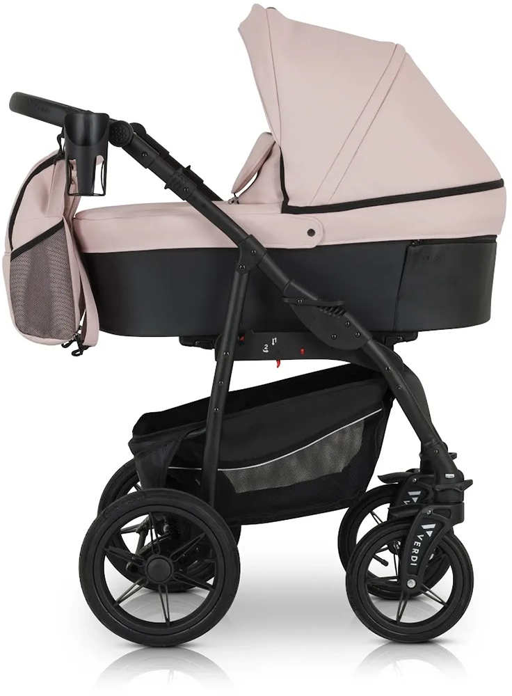 Коляска 3 в 1 Verdi Sonic Comfort 9023-VC-08, powder pink/black skin