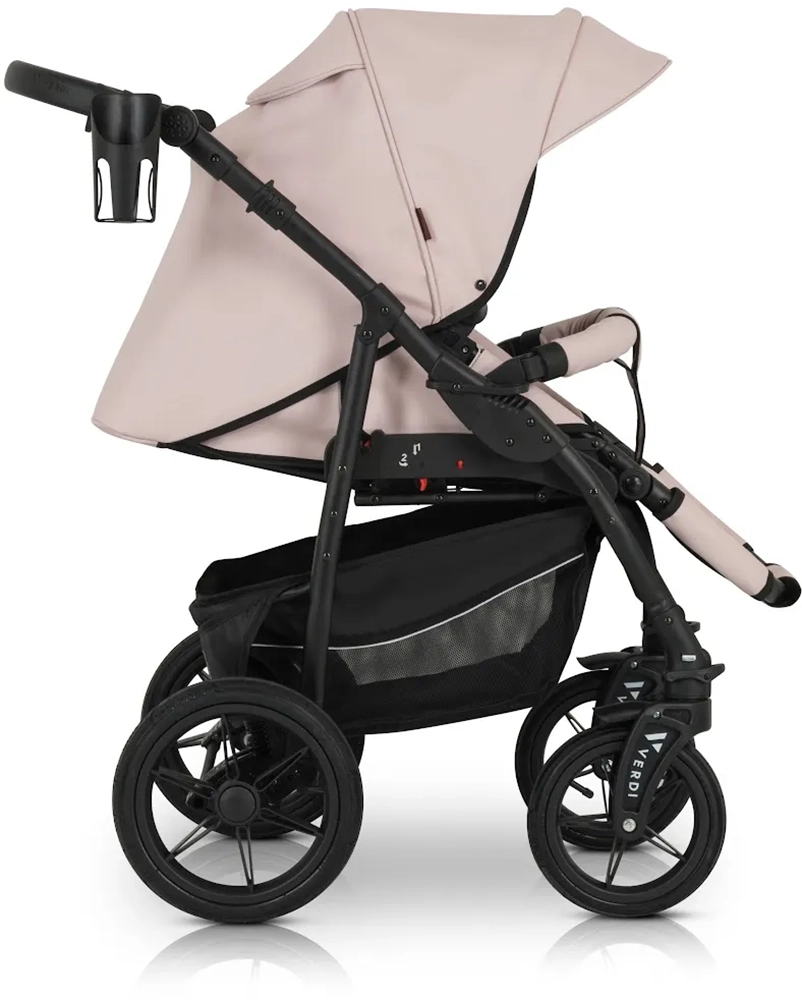 Коляска 3 в 1 Verdi Sonic Comfort 9023-VC-08, powder pink/black skin