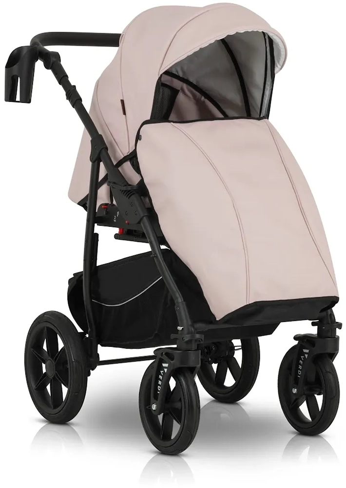 Коляска 3 в 1 Verdi Sonic Comfort 9023-VC-08, powder pink/black skin