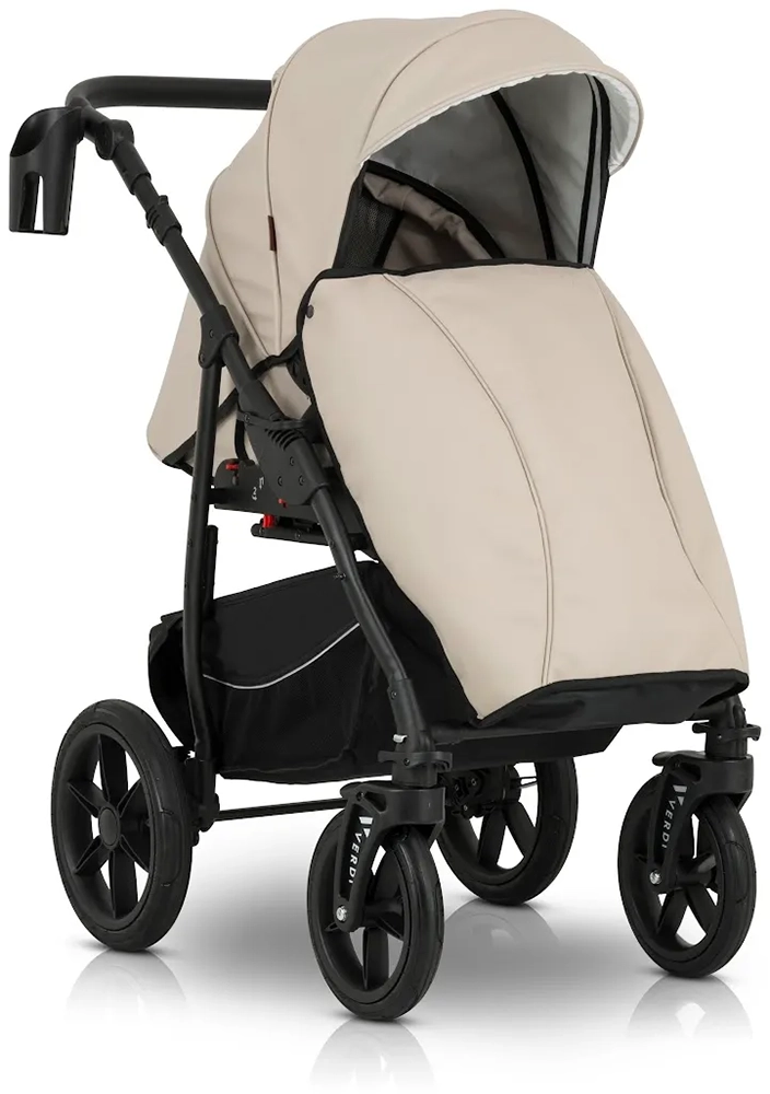 Коляска 3 в 1 Verdi Sonic Comfort 9023-VC-09, ecru/black skin