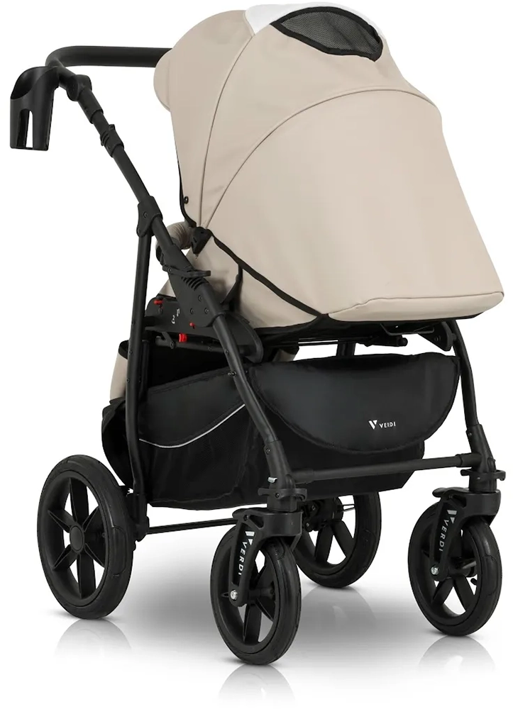 Коляска 3 в 1 Verdi Sonic Comfort 9023-VC-09, ecru/black skin