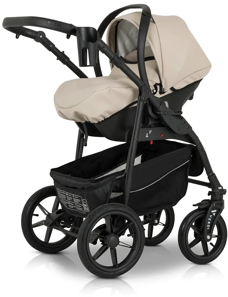 Коляска 3 в 1 Verdi Sonic Comfort 9023-VC-10, ecru skin
