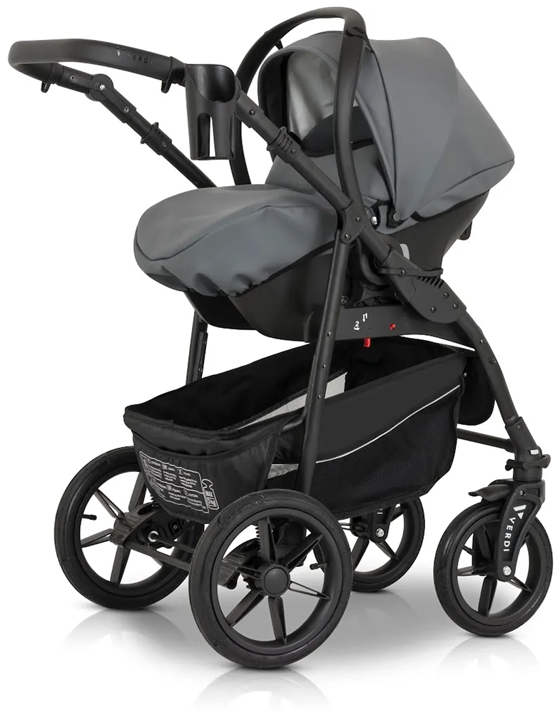 Коляска 3 в 1 Verdi Sonic Comfort 9023-VC-11, grey skin