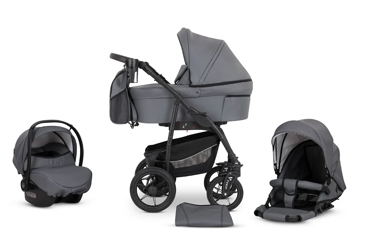 Коляска 3 в 1 Verdi Sonic Comfort 9023-VC-11, grey skin